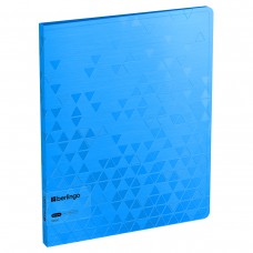 Папка с пружинным скоросшивателем Berlingo "Neon" А4, 17мм,1000мкм, голубой неон, с внутр. карманом