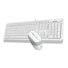 Клавиатура + мышь A-4 Fstyler белый/серый проводная