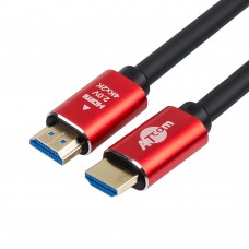 Кабель HDMI-HDMI 1M Red/Gold ver 2.0 ATCOM
