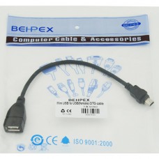 Кабель BEHPEX USB OTG USB(f)/miniUSB (0.2м)